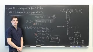 How to Graph a Parabola With Given Coordinates  All About Parabolas [upl. by Mcgregor]