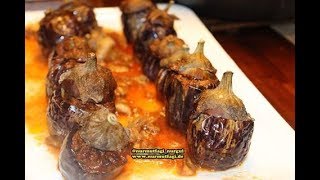 Dolmaların Şahı Patlican Dolma Kebabi tarifi Nurmutfagi NurGüL [upl. by Avelin]