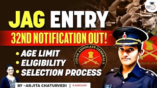 Indian Army JAG 32 Entry Notification Out  Judge Advocate General  JAG Entry SSB Interview [upl. by Lairbag509]