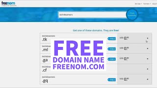 Create free domain name  FREENOMCOM [upl. by Romeon]