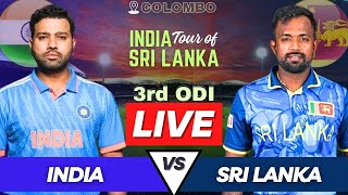 IND vs SL Live Match Today  India vs Sri Lanka 3rd ODI Live Commentary  IND vs SL Live ODI Match [upl. by Naginnarb]