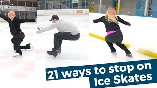 21 ways to stop on ice skates [upl. by Chui]