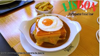 🇵🇹 Food Tour of Lisbon Portugal with prices 2024 [upl. by Golden]