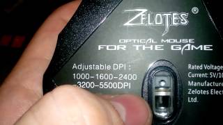 Zelotes optical mouse for the game unboxing [upl. by Rizika]