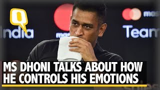 MS Dhoni On How He Controls His Emotions on the Cricket Field  The Quint [upl. by Ainwat]