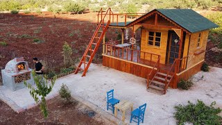 A Man Builds a Cool Pizza Oven in His Wooden House [upl. by Devy]