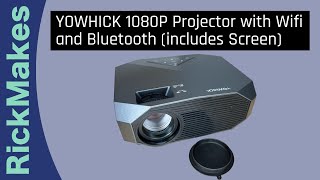 YOWHICK 1080P Projector with Wifi and Bluetooth includes Screen [upl. by Oiramal591]