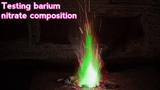 Testing barium nitrate composition  Pyrotechnics [upl. by Samot]