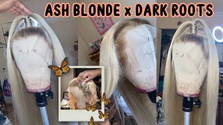 HOW TO ASH BLONDE  DARK ROOTS ON 613 HAIR TUTORIAL ll BEGINNER FRIENDLY NO STAINED LACE [upl. by Belloir462]