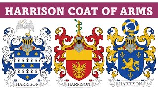 Harrison Coat of Arms amp Family Crest  Symbols Bearers History [upl. by Stovall]