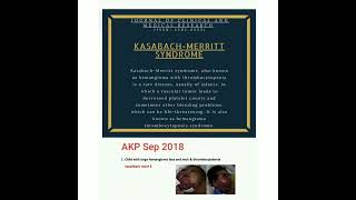 🍫 Kasabach  Merritt syndrome  AKP recall discussion  🍫 [upl. by Aradnahc]