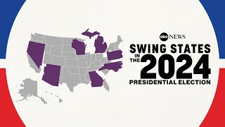 What are the swing states in the 2024 presidential election [upl. by Ecirtemed]