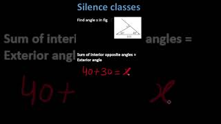 Find out the exterior angle  triangle and its property  SilenceClasses viralvideo ncert video🔥 [upl. by Halsey]