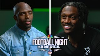 AJ Brown talks leadership playing alongside Saquon Barkley  FNIA  NFL on NBC FULL INTERVIEW [upl. by Junius385]