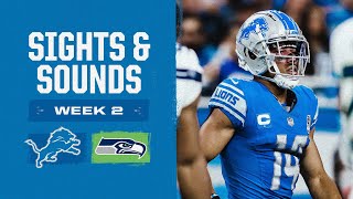 AmonRa St Brown Micd Up  Sights and Sounds Lions vs Seahawks  2023 Week 2 [upl. by Emmit]