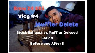 Vlog  4 Bmw Z4 Exhaust Box Muffler Deleted Straight Pipe BmwZ4 [upl. by Nosrac]