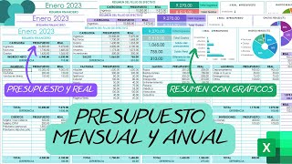 PRESUPUESTO MENSUAL y ANUAL 💲en Excel✅Finanzas personales [upl. by Yrtua]