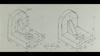 Copy isometric 13  Technical drawing  Engineering drawing [upl. by Mar389]