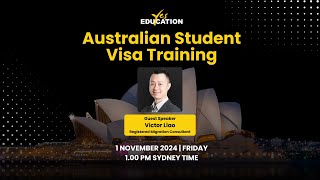 Australian Student visa Training  Yes Education Agent Webinar Training [upl. by Aleacim]