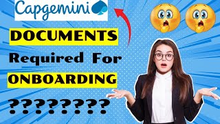 Documents required for Capgemini Onboarding🧐🧐Complete detailsCapgemini Latest joining Update [upl. by Lienaj312]