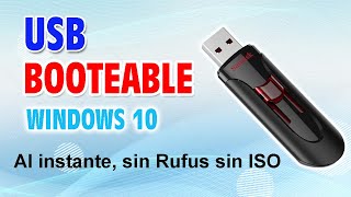 Crear USB Booteable Windows 10 sin usar programas facil y sencillo [upl. by Claude769]