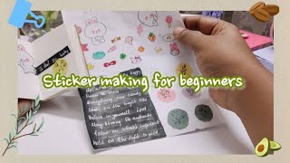 Home made sticker making for beginners Malayalam art and craft [upl. by Llatsyrk81]