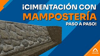 Construye un Muro de Mampostería y Cimentación en 5 pasos [upl. by Verity505]