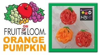 Fruit ON the Loom Charms  Orange Pumpkin or Circle Made on Wonder Loom [upl. by Gerick259]