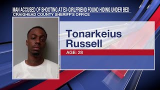 Man accused of shooting at exgirlfriend found hiding under bed [upl. by Qifahs]