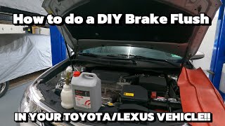 How to perform a DIY Brake Flush on your ToyotaLexus Vehicles [upl. by Lledyr688]