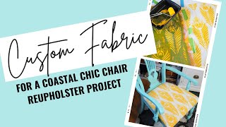 Easy DIY Stenciling Fabric For Furniture Reupholster Project [upl. by Yreffej]