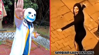 Hùng Panda l Bất Ngờ Xem Tiktok Serbian Lady Dancing Sans 404 Đuổi Đánh Luffy Huggy [upl. by Seyer]