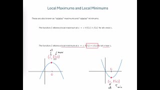 Local Max amp Min Increasing amp Decreasing Functions [upl. by Haeckel]