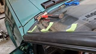 How to Mount new roof gutters on the Volkswagen Golf MK2 [upl. by Ecirrehs]