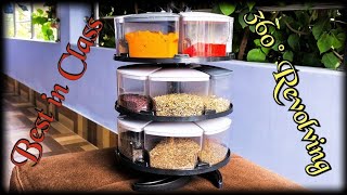 Review of 360° Revolving Spice Masala Rack  Best in Class  A worth Purchasing  Sandeep Roy Mandal [upl. by Tehcac]