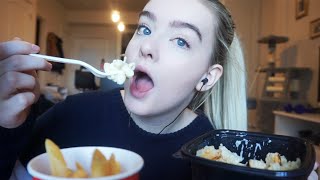 Mac amp Cheese Mukbang ASMR Close Whispers Eating Sounds [upl. by Shurlock983]