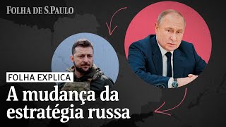 Entenda em mapas a mudança de estratégia da Rússia na Guerra da Ucrânia  FOLHA EXPLICA [upl. by Worrell]