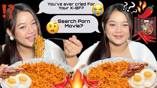 Spicy Nepali Ramen Mukbang 🥵 With Embarrassing Questions  thisissharmy [upl. by Larkin]