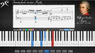 Mozart  Sonata No 16 in C major  Sonata Facile K545 Learn to play [upl. by Templa738]