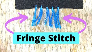 How To Make Fringe  Hand Embroidery Basics [upl. by Aiseneg854]