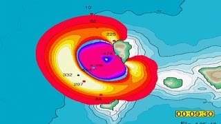 Megatsunami Scenario  La Palma Landslide [upl. by Hanzelin]