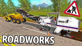 ROADWORKS IN FARMING SIMULATOR 17  SAND amp GRAVEL [upl. by Notaek972]