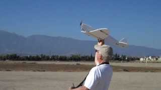 First flights of my swappable foam Flite Test FT Spitfire windy evening conditions [upl. by Winchester781]