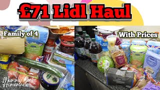 £71 Lidl Haul  Family Of 4  With Prices  July 2023 [upl. by Bihas]