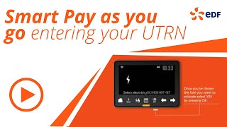 EDF Energy Smart pay as you go – entering your UTRN [upl. by Aoket317]