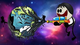 What if Humans painted Earth Black  more videos  aumsum kids children cartoon whatif [upl. by Oballa]