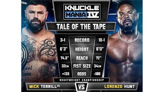 MICK TERRILL VS LORENZO HUNT FULL FIGHT BKFC KNUCKLE MANIA 4 [upl. by Gentes]