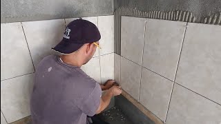 cómo pegar azulejo en un baño [upl. by Torre]