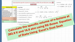 Unveiling Gas Dynamics nButane with SoaveRedlichKwong EOS [upl. by Anoli]