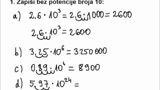 Potencije broja 10  s pozitivnim eksponentom Znanstveni zapis broja [upl. by Emsmus293]